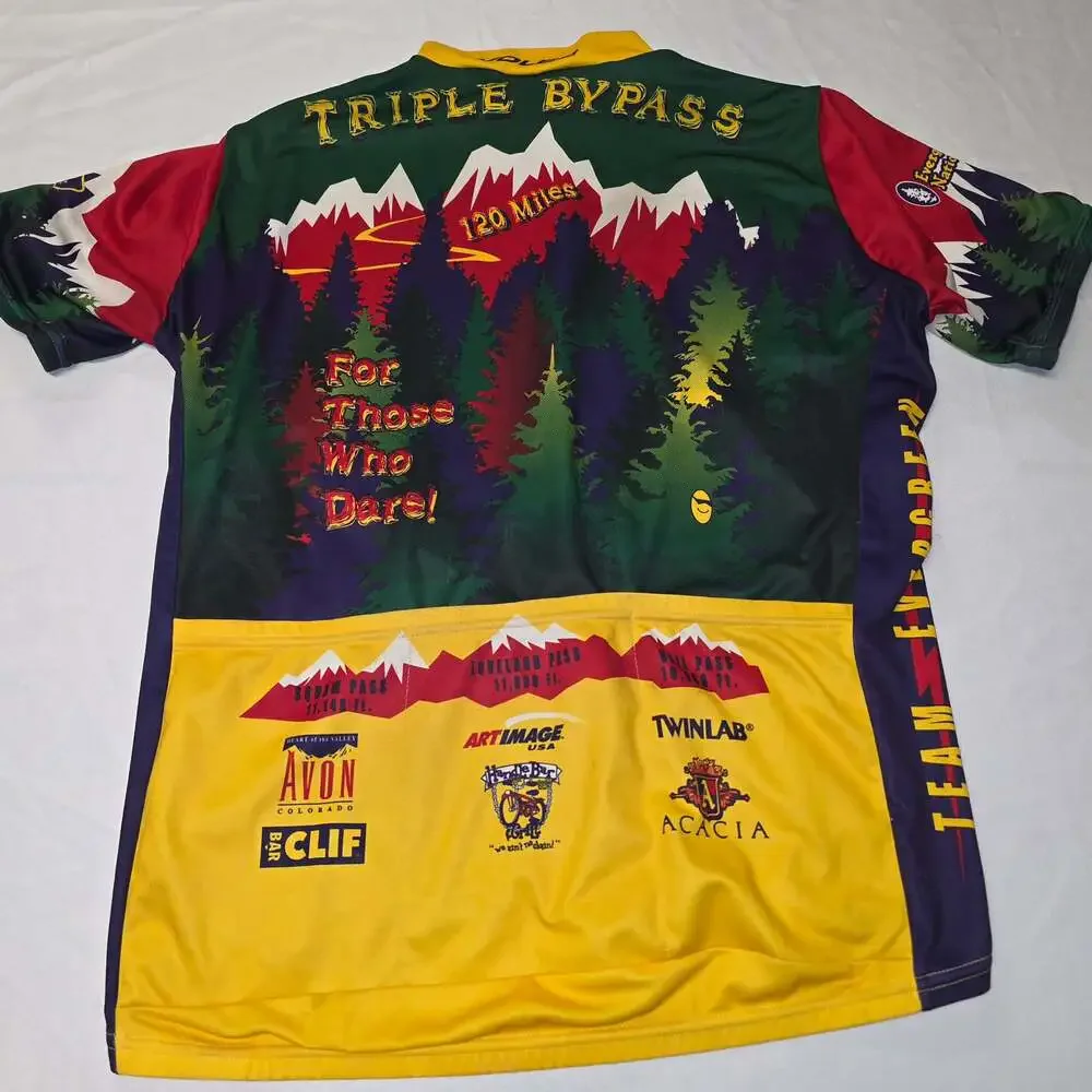 Vintage Voler Triple Bypass Evergreen to Avon July 14 2001 Cycling Jersey
